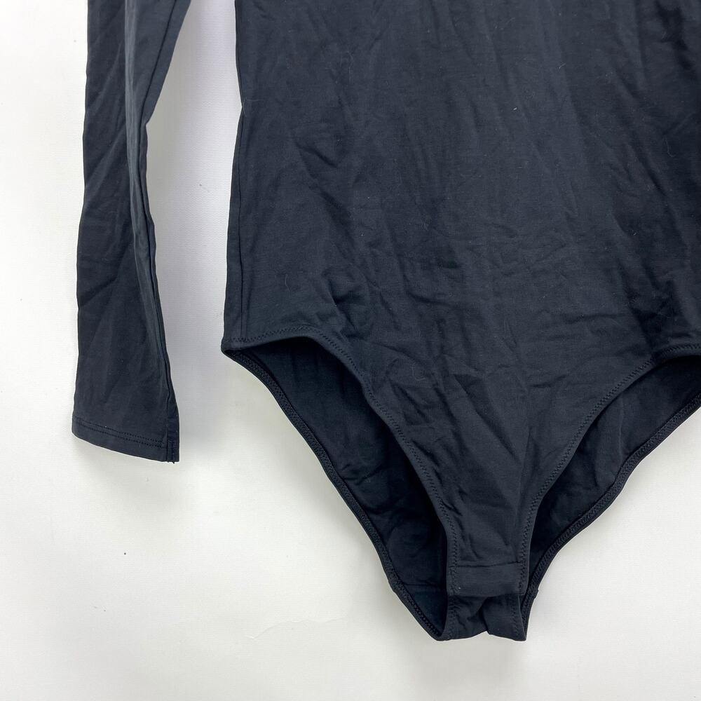 Everlane Womens Bodysuit Small Black Long Sleeve Supima Cotton NWT - Picture 5 of 8